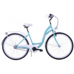 Mestský bicykel 26" Kozbike K24 3 prevodový Modro biely
